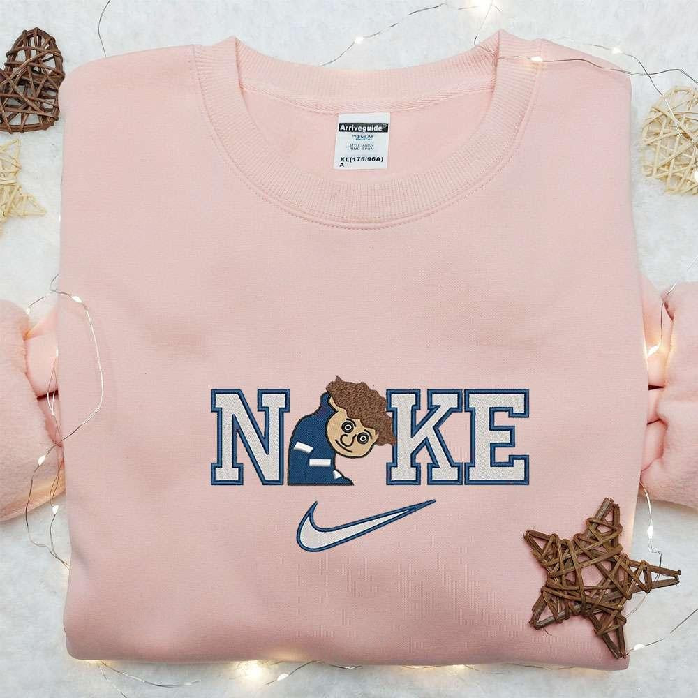 Wybie Lovat x Nike Embroidered Sweatshirt Coraline Horror Movie Embroidered Shirt The Best Halloween Gift