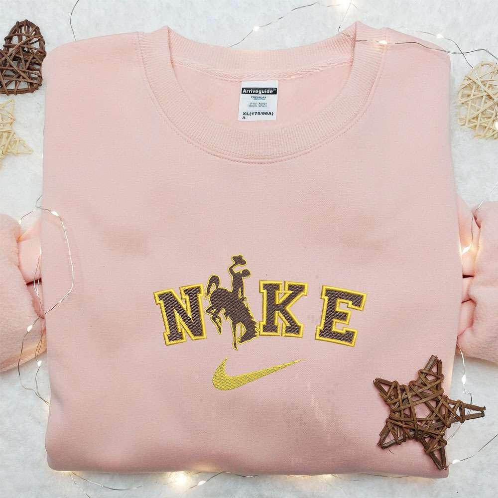 Wyoming Cowboys x Nike Embroidered Shirt NCAA Sports Embroidered Hoodie Best Gift Idea