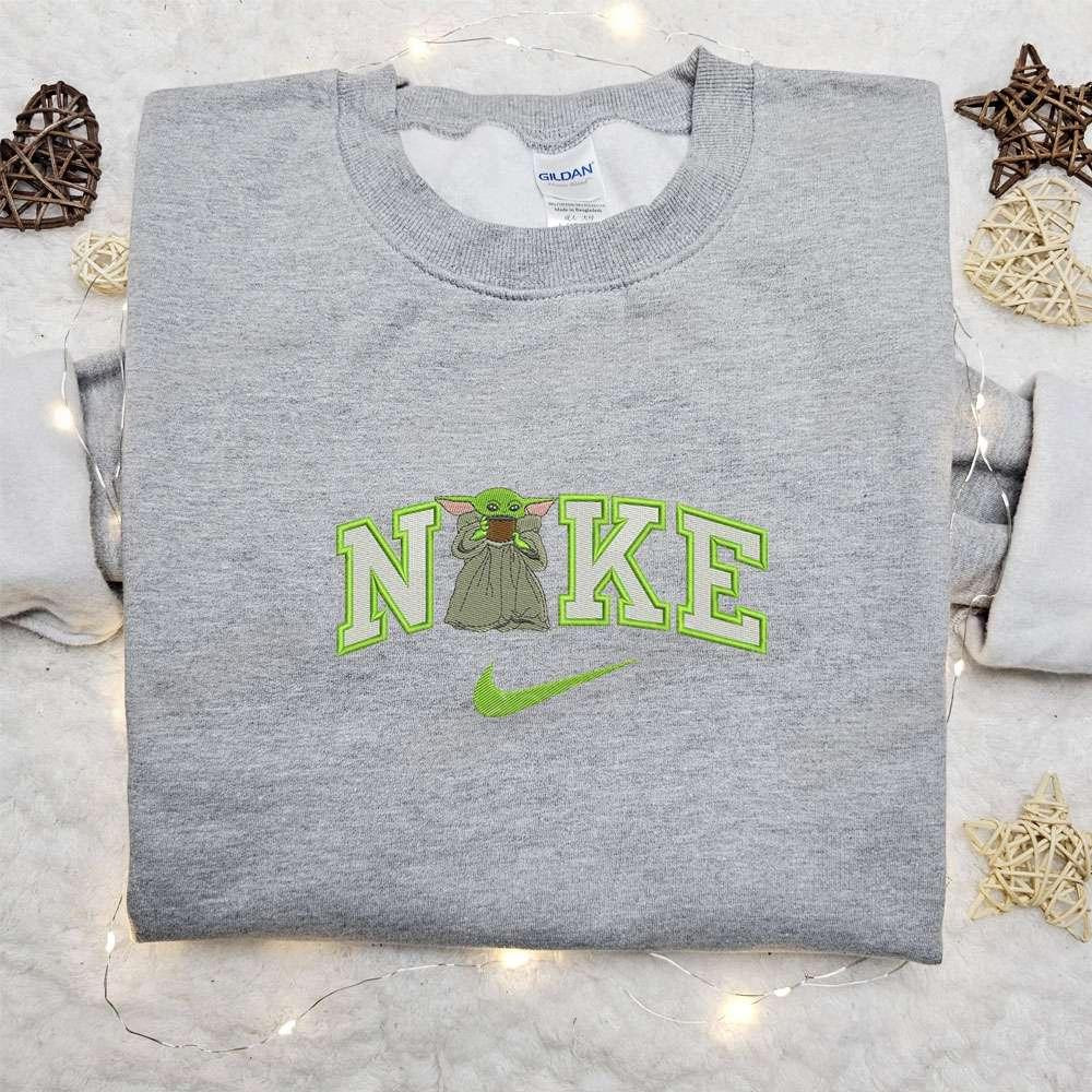 Yoda Women x Nike Embroidered Shirt Star Wars Embroidered Shirt Nike Inspired Embroidered Shirt