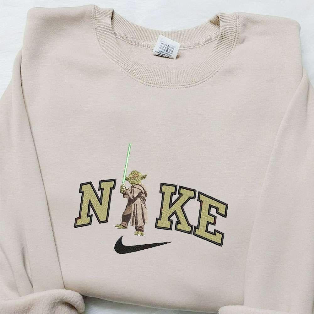 Yoda x Nike Movie Embroidered Shirt Star Wars Embroidered Shirt Nike Inspired Embroidered Shirt