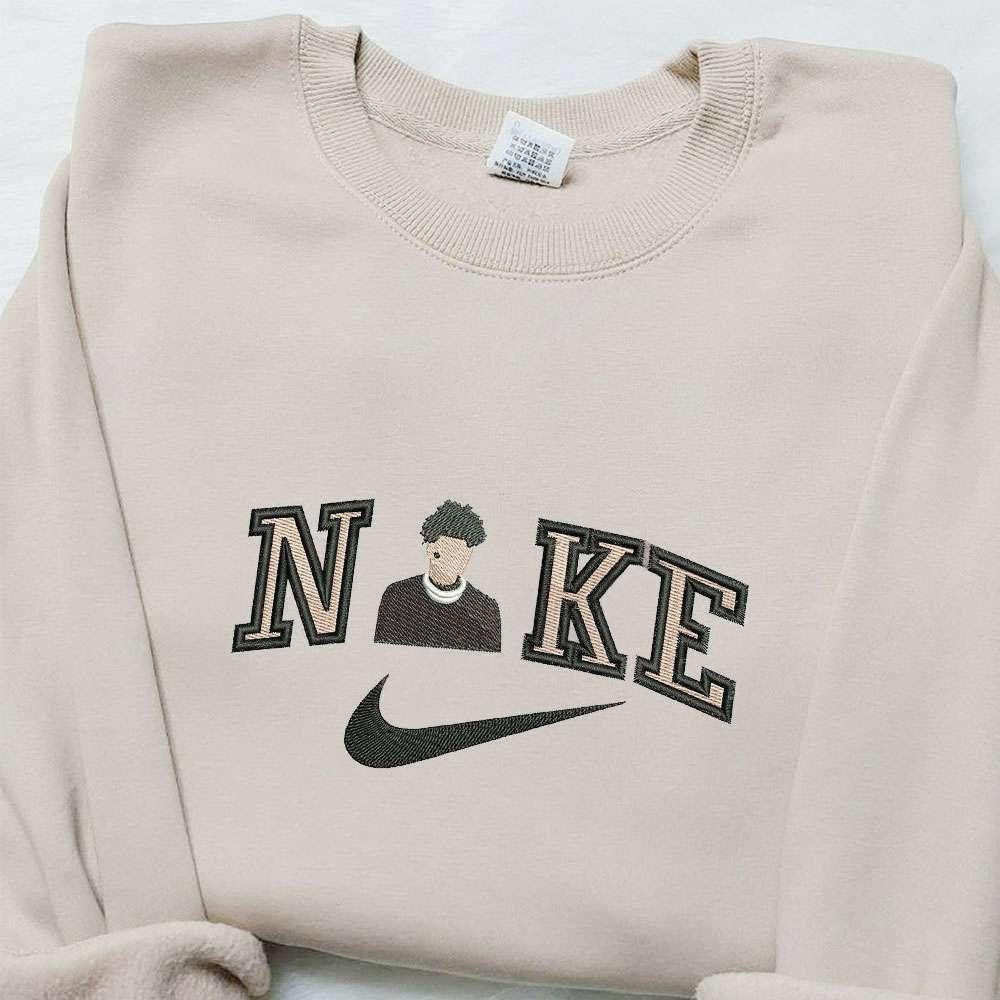 Young Boy x Nike Embroidered Sweatshirt Celebrity Embroidered Shirt Custom Embroidered T shirt