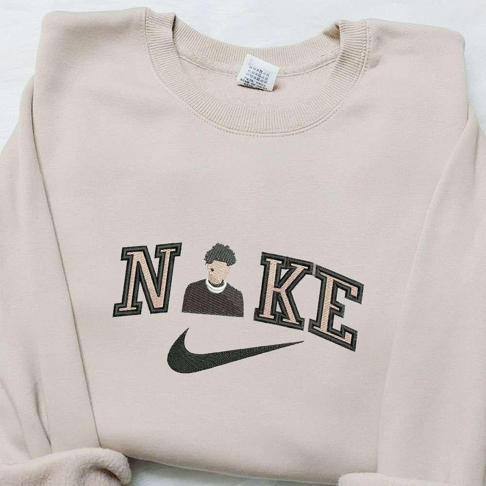 Young Boy x Nike Embroidered Sweatshirt Celebrity Embroidered Shirt Custom Embroidered T shirt