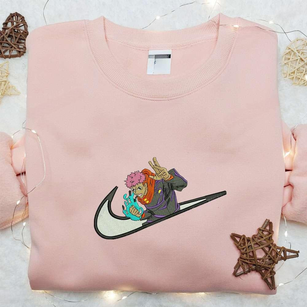 Yuji Itadori Jujutsu Kaisen Anime Embroidered Shirt , Anime Embroidered T-shirt Sweatshirt Hoodie, Inspired Anime Movie, Best Gift for Anime Fans