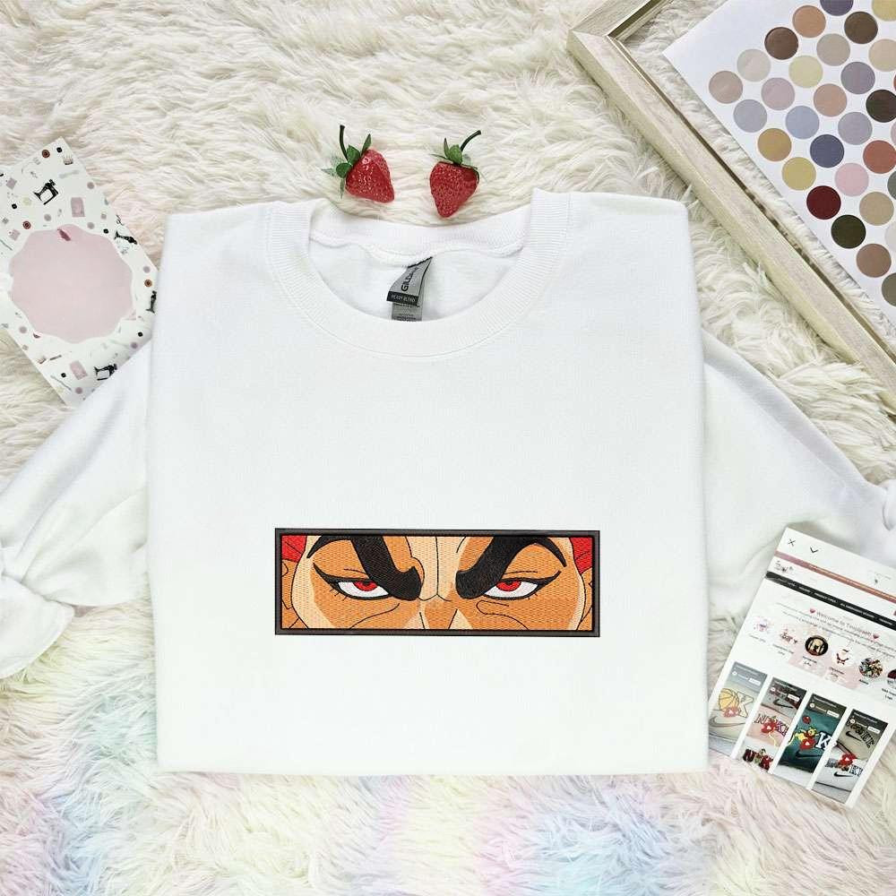 Yujiro Hanma Eyes Baki The Grappler Anime , Anime Embroidered T-shirt Sweatshirt Hoodie, Inspired Anime Movie, Best Gift for Anime Fans