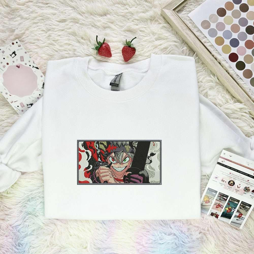 Yuno Grinberryall Black Clover Anime Embroidered Shirt , Anime Embroidered T-shirt Sweatshirt Hoodie, Inspired Anime Movie, Best Gift for Anime Fans