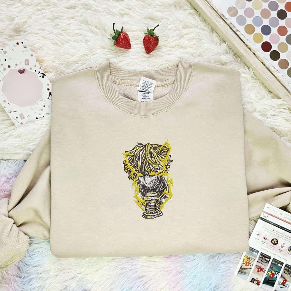 Zenitsu Demon Slayer Anime , Anime Embroidered T-shirt Sweatshirt Hoodie, Inspired Anime Movie, Best Gift for Anime Fans