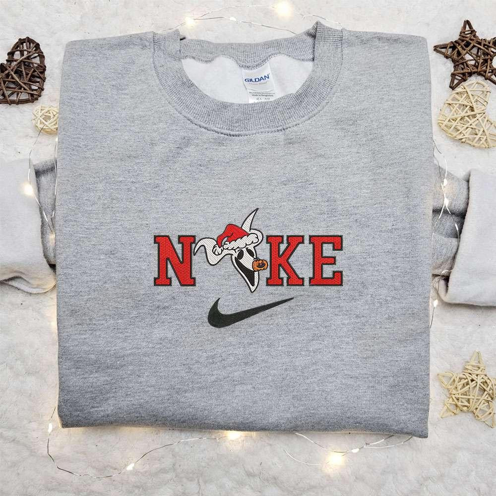 Zero Ghost Xmas Hat x Nike Christmas Embroidered Sweatshirt Movie Merry Christmas Embroidered Shirt Best Christmas Day Gift Ideas