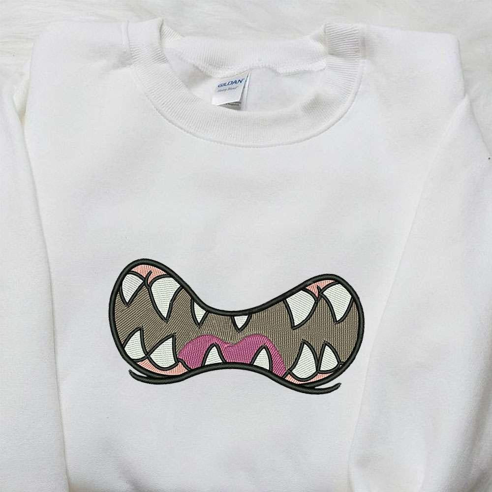 Zombie Mouth Embroidered Sweatshirt Halloween Embroidered Hoodie Best Halloween Gift Ideas  7