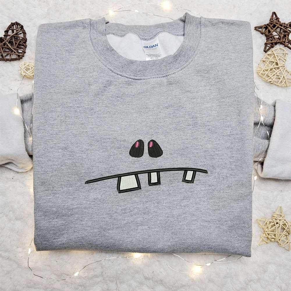 Zombie Mouth Embroidered Sweatshirt Halloween Embroidered Hoodie Best Halloween Gift Ideas
