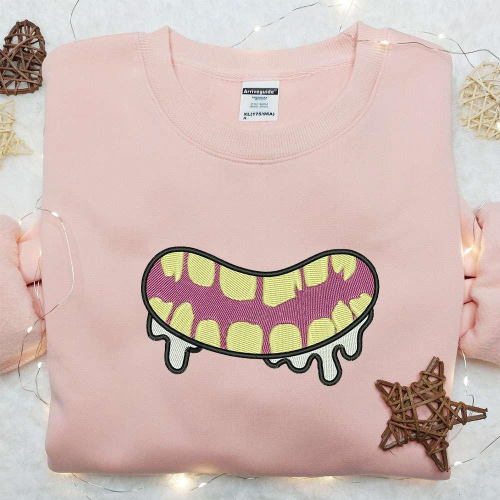 Zombie Mouth Embroidered Sweatshirt Halloween Embroidered Hoodie Best Halloween Gift Ideas