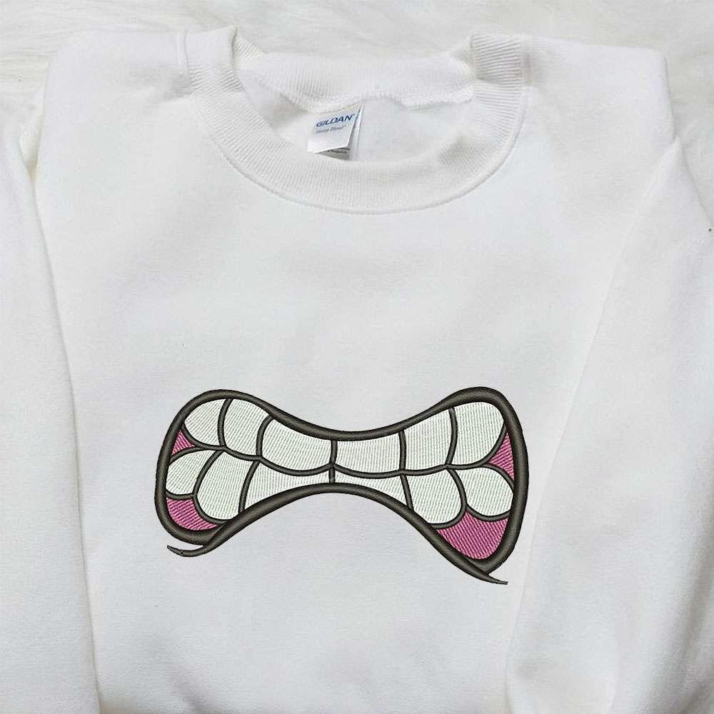 Zombie Mouth Embroidered Sweatshirt Halloween Embroidered Hoodie Best Halloween Gift Ideas