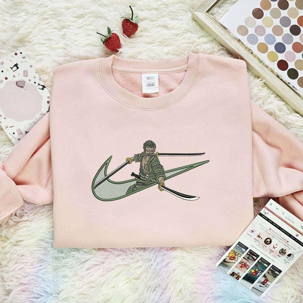 Zoro Embroidered Shirt One Piece Anime Embroidered Hoodie , Anime Embroidered T-shirt Sweatshirt Hoodie, Inspired Anime Movie, Best Gift for Anime Fans
