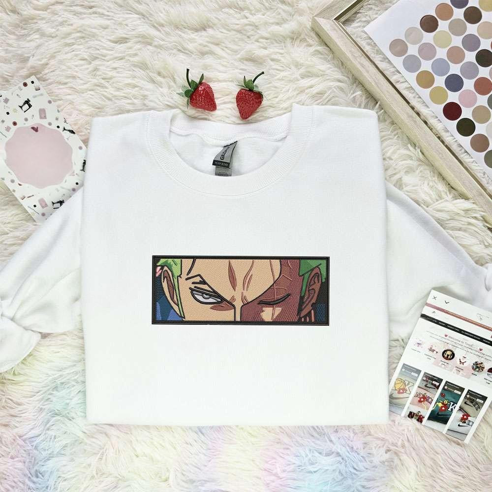 Zoro Eyes One Piece Anime , Anime Embroidered T-shirt Sweatshirt Hoodie, Inspired Anime Movie, Best Gift for Anime Fans