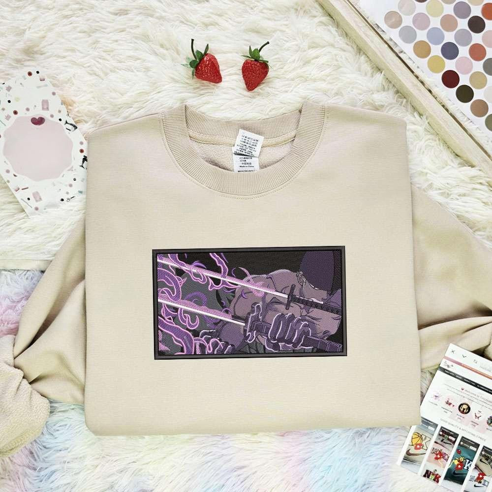 Zoro One Piece Anime , Anime Embroidered T-shirt Sweatshirt Hoodie, Inspired Anime Movie, Best Gift for Anime Fans