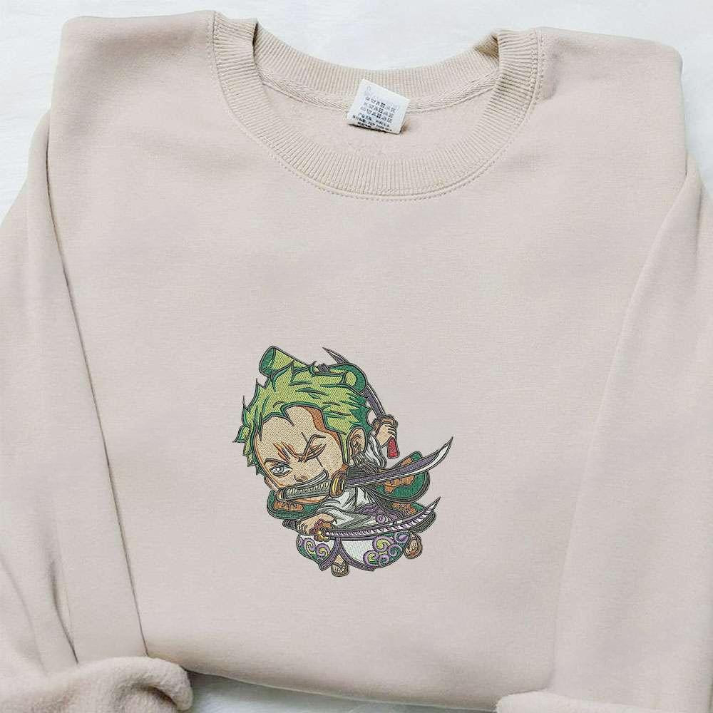 Zoro One Piece Anime , Anime Embroidered T-shirt Sweatshirt Hoodie, Inspired Anime Movie, Best Gift for Anime Fans