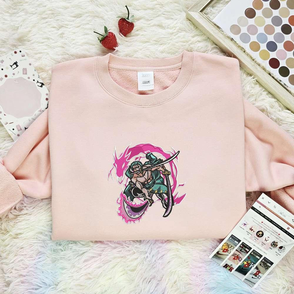 Zoro One Piece Anime , Anime Embroidered T-shirt Sweatshirt Hoodie, Inspired Anime Movie, Best Gift for Anime Fans