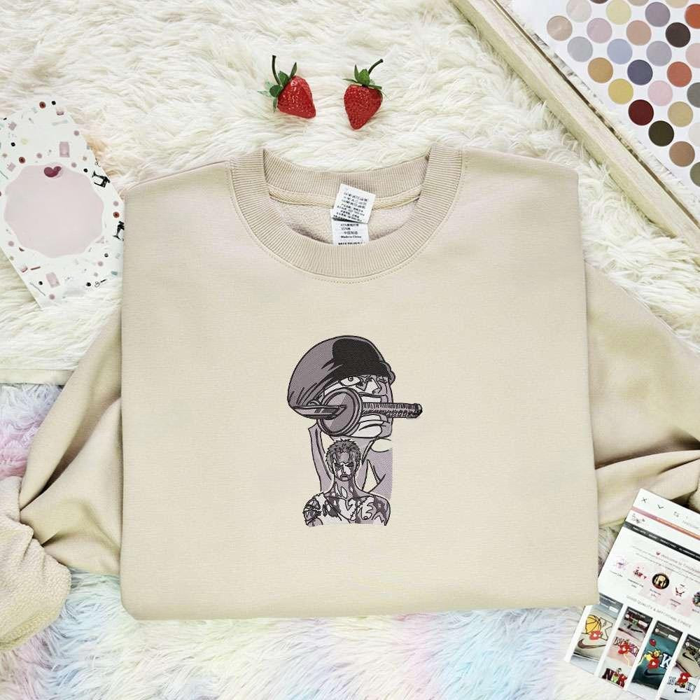 Zoro One Piece Anime , Anime Embroidered T-shirt Sweatshirt Hoodie, Inspired Anime Movie, Best Gift for Anime Fans