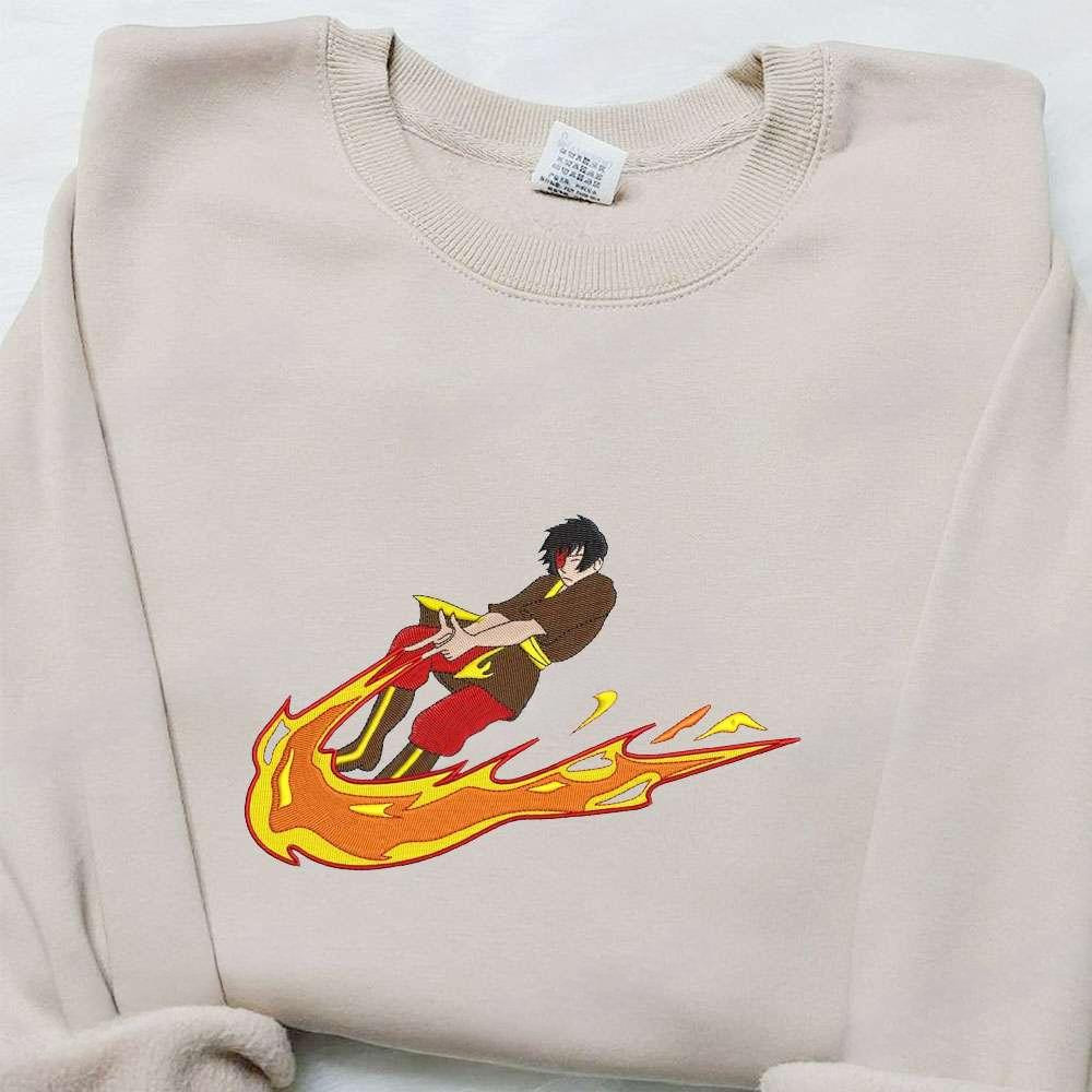 Zuko X Swoosh Anime , Anime Embroidered T-shirt Sweatshirt Hoodie, Inspired Anime Movie, Best Gift for Anime Fans